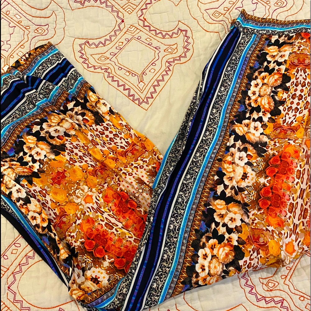 Anthropologie flare wide leg pants